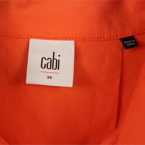 NWOT CAbi Resort Jacket Swing Style High Low Oversized in Tiger Lily Orange - Picture 9 of 14